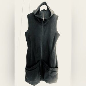 UKO OF SAN FRANCISCO Front Zip Cowl Neck Sleeveless Top or Vest - Rare Find